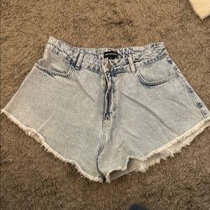 PrettyLittleThing Blue Jean Shorts Vintage-Style Relaxed Fit